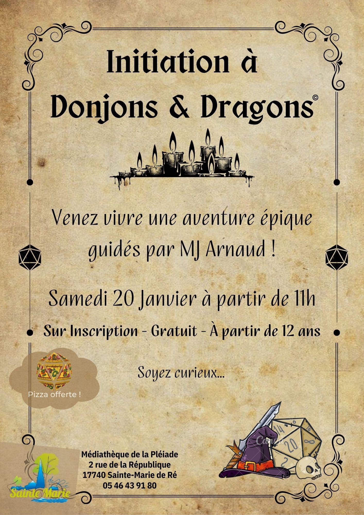 Initiation Donjons & Dragons brunch-ile-de-re